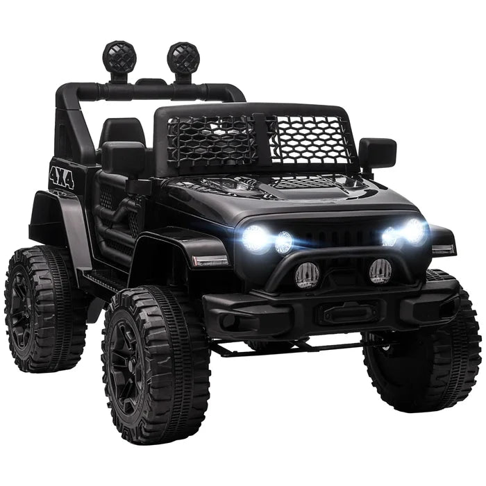Aosom 12V Electric Truck Off Road Electric Pickup with Remote Control, Adjustable Speed, Ride on Car for Kids, Pink