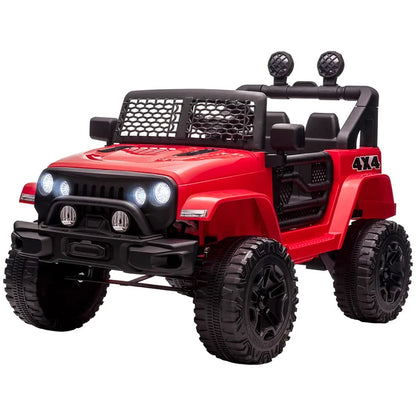 Aosom 12V Electric Truck Off Road Electric Pickup with Remote Control, Adjustable Speed, Ride on Car for Kids, Pink