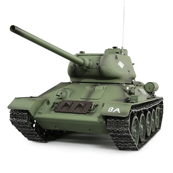 Heng Long® 1/16 RC Battle Tank T-34/85 – Upgrade Edition – Metal Gearbox, Infrared Battle & Real Sound Effects
