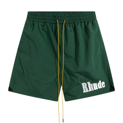 RHUDE embroidered tie elastic track shorts