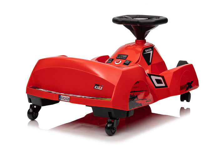 Zoom Racer Spin Cart 6V Electric Ride-On Toy for Kids – 360° Spinning Drift Car